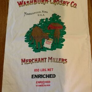 Feed Sack Fabric Cows Merchant Millers Muslin Repro Advertising 35 inch
